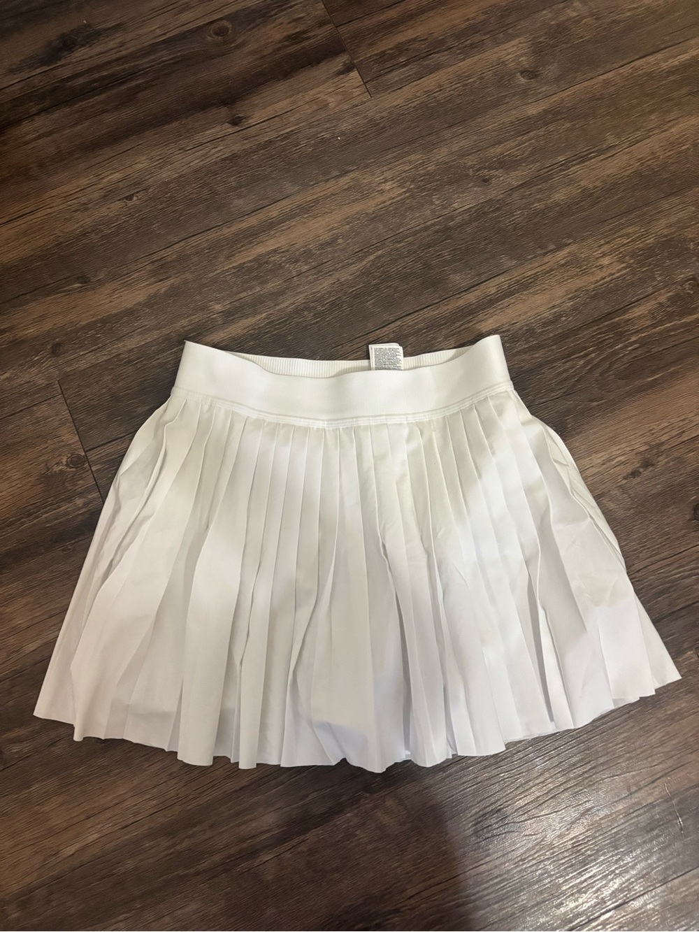 Athleta White Pleated Skater Skirt
